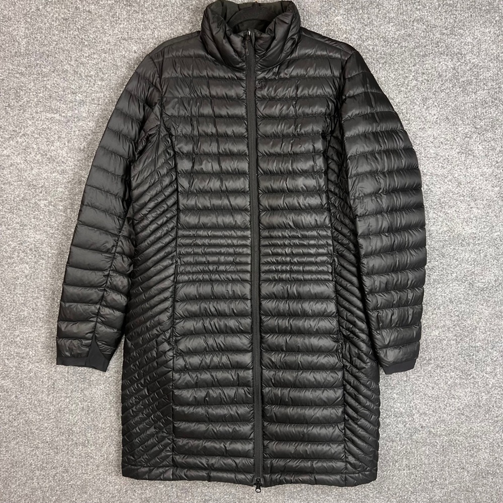 Duluth Trading Co Puffer Parka Womens M Black Excellent Pertex Down Insulated